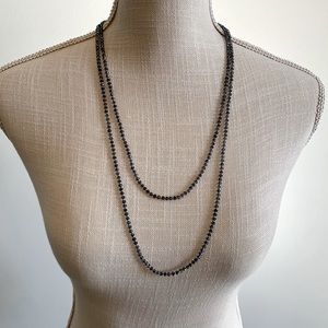 Gray beaded necklace